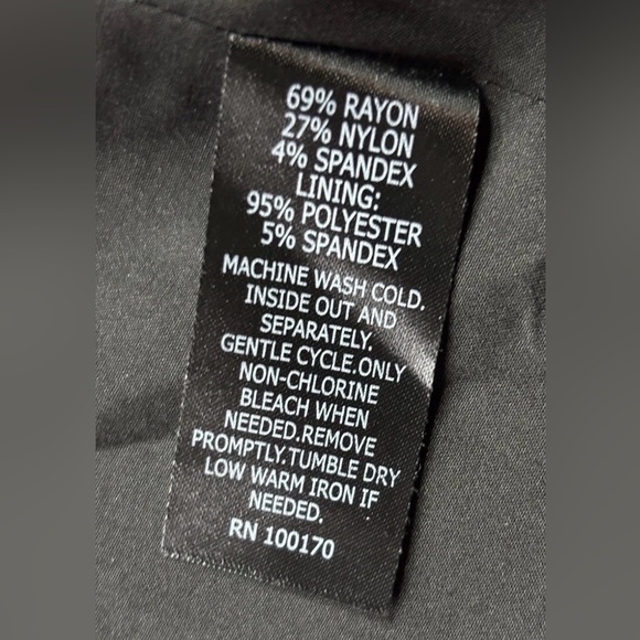 Womens Black White Textured Moto Jacket Zip Front Modern Chic Large - Picture 6 of 9